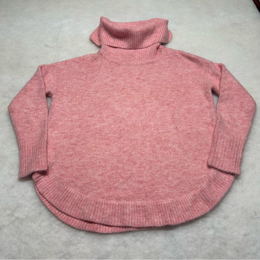 Loft Cowl Neck Sweater Womens Size Small Pink Super Soft
